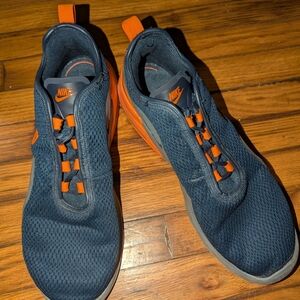 Nike Blue and Orange Sneakers with Modern Design